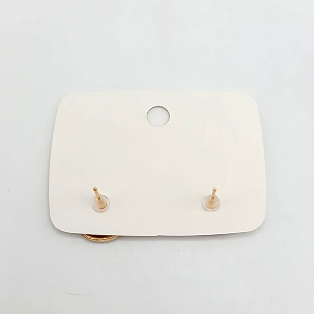Cute! Hamburger & Fries Mismatched Sterling over Gold Earring Set - Picture 3 of 3
